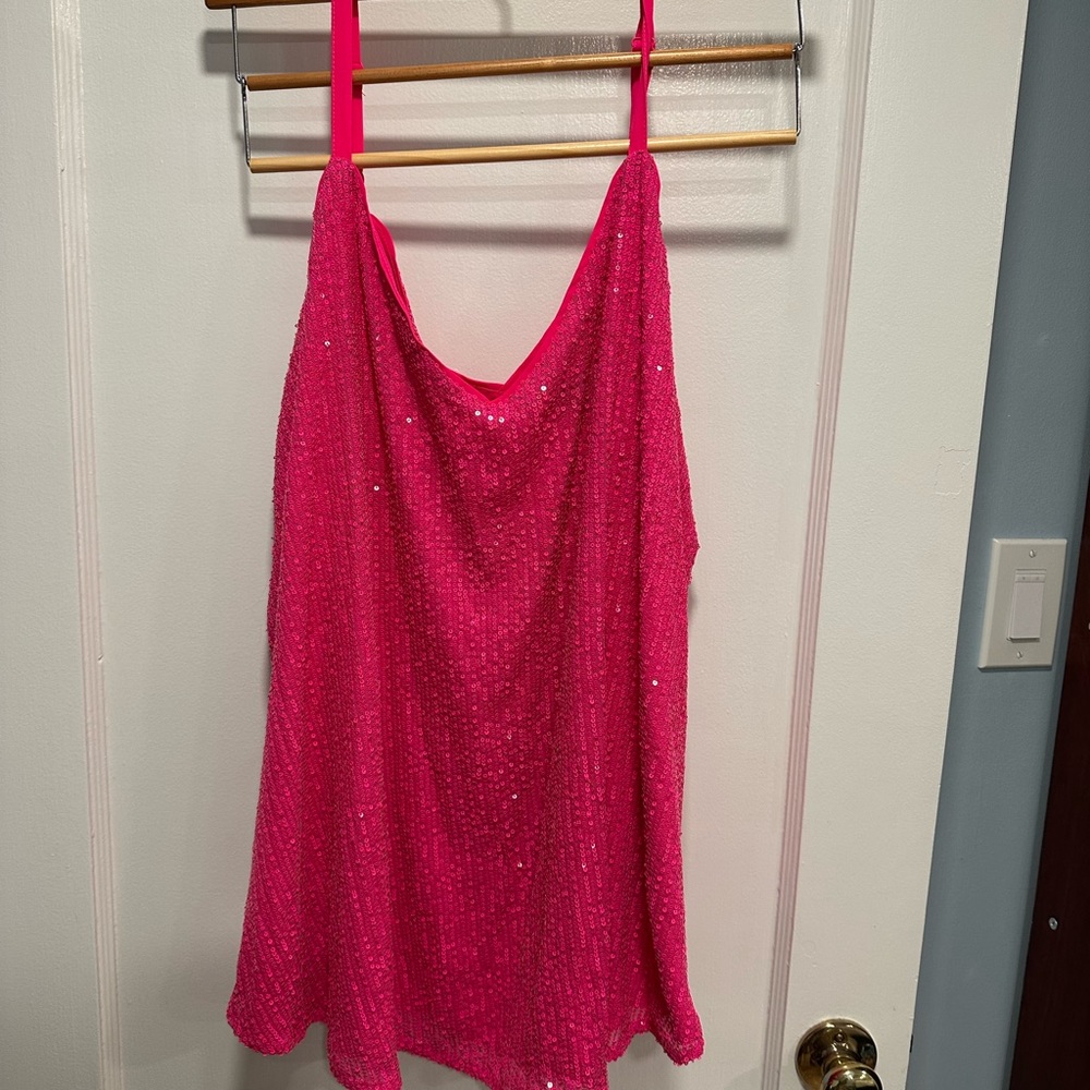 Pink Sequin top